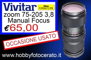 VIVITAR 70-205 NIKON MF